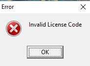 License Invalid